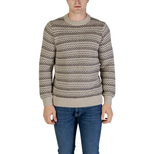 Only & Sons Puloverji ONSMUSA REG 3 STRUC CREW KNIT 22027268 Bež