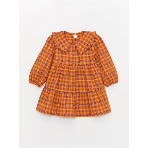 LC Waikiki Bebe Collar Plaid Baby Girl Dress Slike