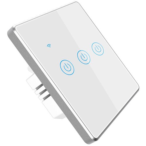 INF Tuya WiFi pametno stensko stikalo s stekleno plo&amp;scaron;čo, 100-240V, (5000506093) Slike