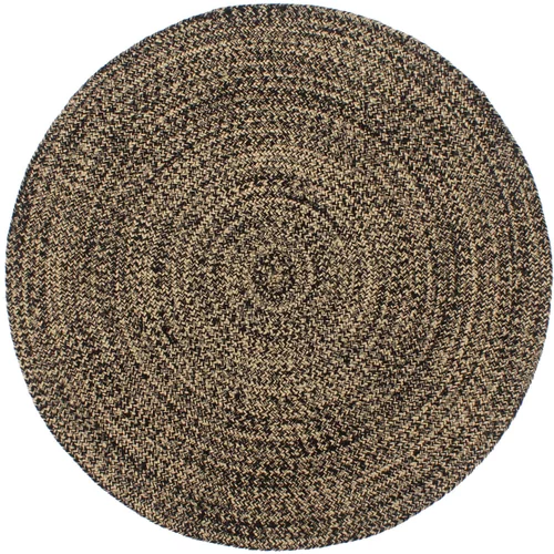  Ručno rađeni tepih od jute crno-smeđi 210 cm