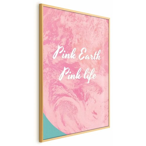  Plakat - Pink Earth  Pink Life 29.7x42 Zlatni okvir Cijene