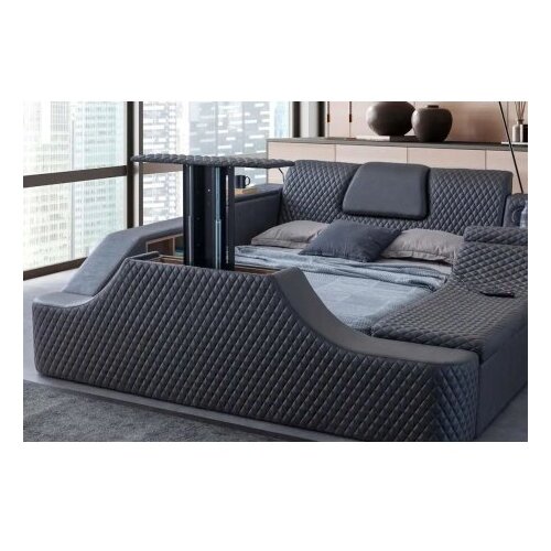 Hanah home Base za krevet Escape Smart, 240 x 100 x 290 cm, Crna Slike