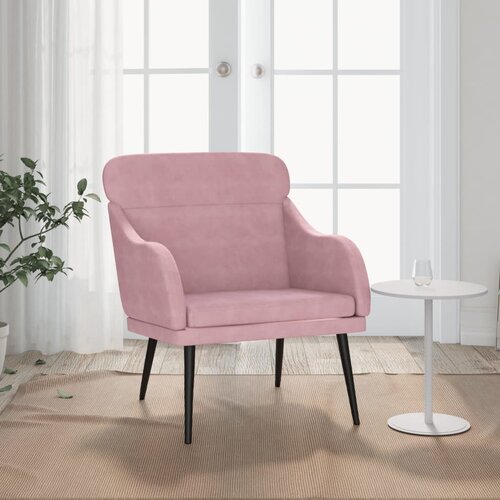 vidaXL Fotelj roza 63x76x80 cm žamet Cene