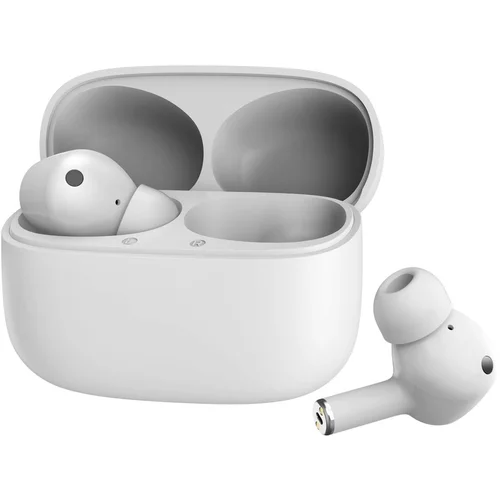  brezžične bluetooth 5.0 vodotesne slušalke z redukcijo hrupa ter polnilno postajo bele