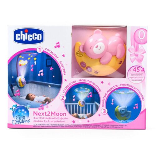 Chicco Muzički projektor Next2Moon, roze Cene