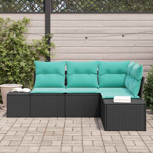 Sjedeća garnitura za vrt 4 kom. poliratan 209 x 154 x 85 cm Slike