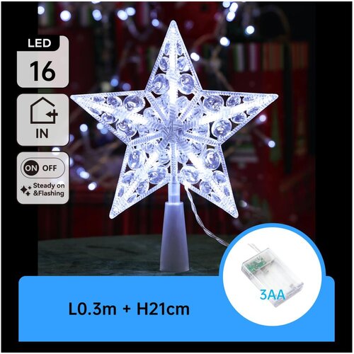Aigostar LED božićna dekoracija 16xLED/3xAA hladno-bela zvezda Cene