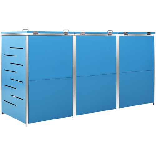  Spremi&amp;scaron;te za tri kante za smeće 207 x 77,5 x 112,5 cm čelično Slike