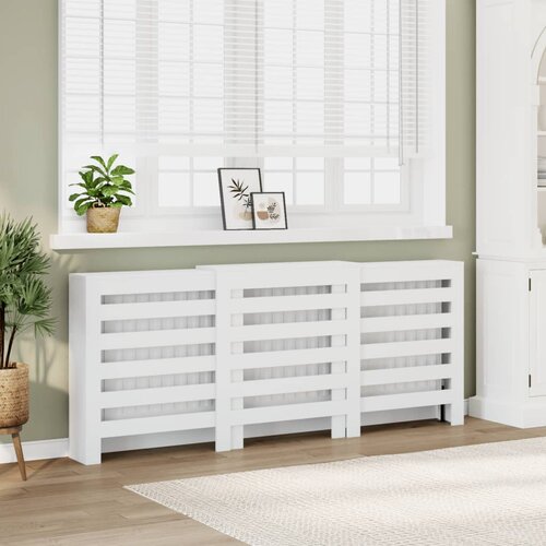 vidaXL Pokrov za radiator bel 205x21,5x83,5 cm inženirski les Cene