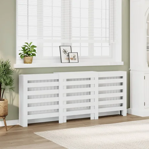 vidaXL Pokrov za radiator bel 205x21,5x83,5 cm inženirski les