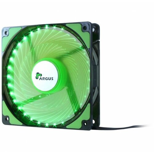 InterTech Fan Argus L-12025 GR, 120mm LED, Green Slike