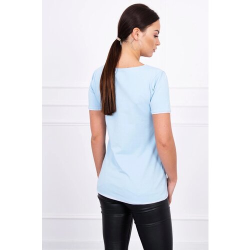 Kesi A blouse with a bow, azure Slike