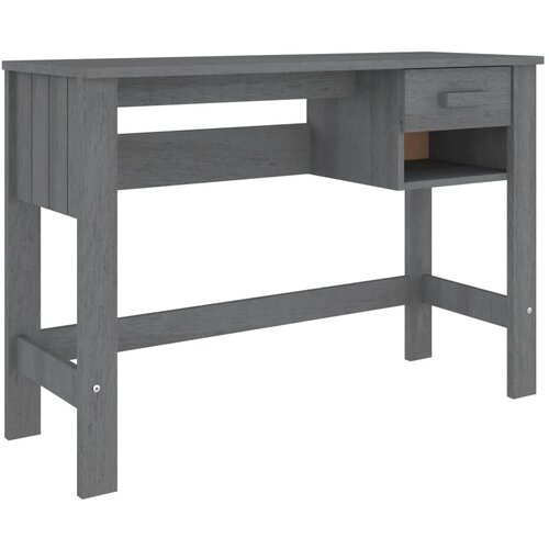 Maison Chic Pisalna miza - pisarni&amp;scaron;ka miza - Računalni&amp;scaron;ka miza temno siva 110x40x75 cm trdna borovina, (21785450) Slike