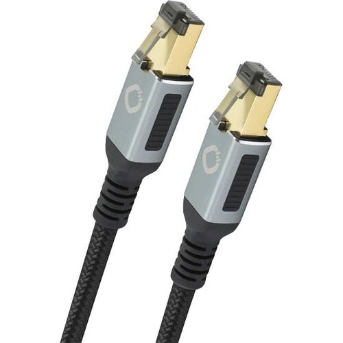 Oehlbach D1C13358 RJ45 omrežni kabel\, Patch kabel CAT 8.1 15.00 m črna\, zlata 1 kos, (20421359) Cene