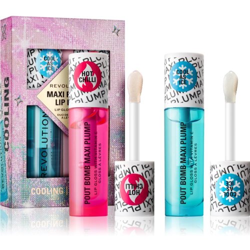 Makeup Revolution Xmass 2024 Maxi Plump darilni set za ustnice odtenek Cool As Ice and Hot As Chilli 1 kos Cene