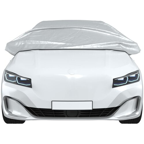 VidaXL Navlaka za pola automobila s kukama srebrna M Slike