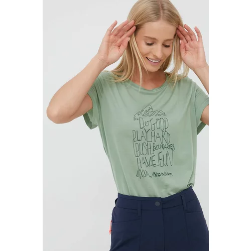 Houdini Kratka majica Tree Message ženska, zelena barva