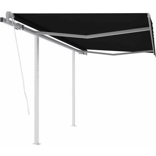  Avtomatsko zložljiva tenda s stebrički 3,5x2,5 m antracitna, (20728757)