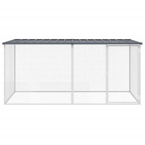  Kavez za koko&amp;scaron;i s krovom antracit 203x98x90 cm pocinčani čelik Slike