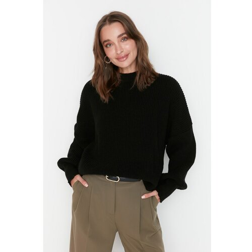 Trendyol Black Oversize Knitwear Sweater Slike