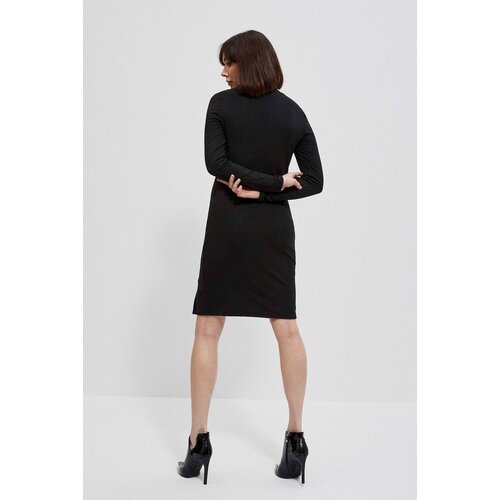 Moodo Ribbed dress with decorative buttons Cene