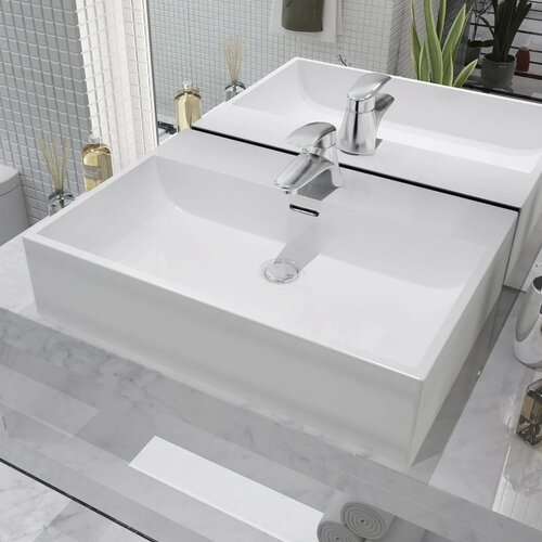  Umivaonik s Otvorom za Slavinu Keramički Bijeli 60,5x42,5x14,5 cm Cijene