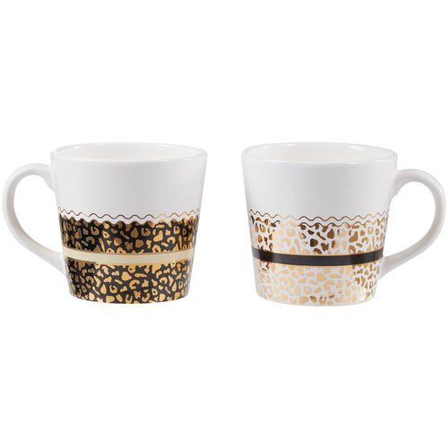 Premier Housewares Bele/zlate lončene skodelice v kompletu 2 ks 300 ml London – Cene