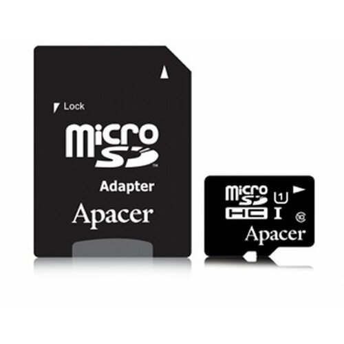 Apacer UHS-I MicroSDHC 32GB class 10 + Adapter AP32GMCSH10U1-R memorijska kartica Slike