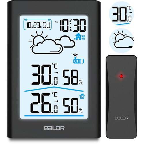 Janshop vremenska postaja z BD-911 black zaslon, (21258373) Slike