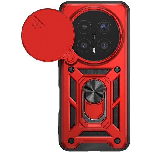 Oem Mayaxess, Prstanasti etui za Honor Magic 8 Pro z drsnim pokrovčkom kamere anti&scaron;ok, Rdeča, (5000275317) Cene