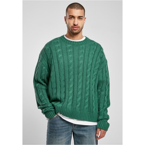 Urban Classics Plus Size Boxed sweater green Slike