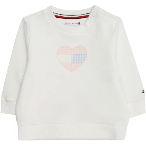 Tommy Hilfiger Sweater majica 'GINGHAM' svijetloplava / svijetloroza / bijela