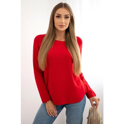 Kesi Włoski Crew neck sweater red Slike