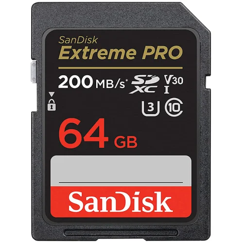 San Disk SDXC 64GB Extreme Pro - 200MB/s V30...