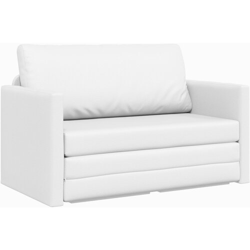 VidaXL Sofa Krevet na Podu 2-u-1 Bijeli 124x71x78 cm Umjetna Koža Slike
