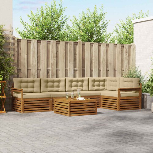  Set vanjskih sofa 6 kom. Prirodna i bež Cijene