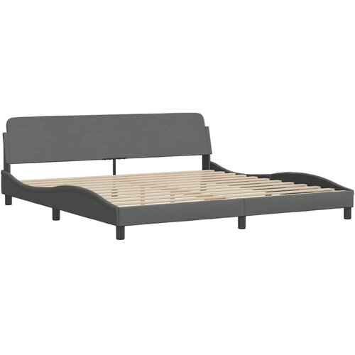  Okvir za krevet bez madraca Hanko tamnosivi 200x200 cm od tkanine Slike