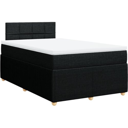 vidaXL Krevet s oprugama i madracem crni 120 x 200cm od tkanine Cijene