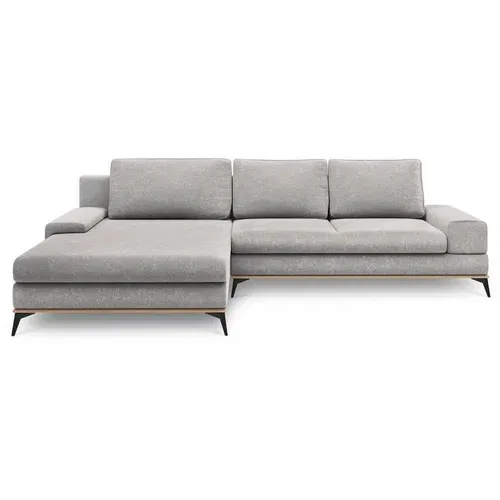 Windsor & Co Sofas svetlo siva raztegljiva sedežna garnitura Planet, levi kot