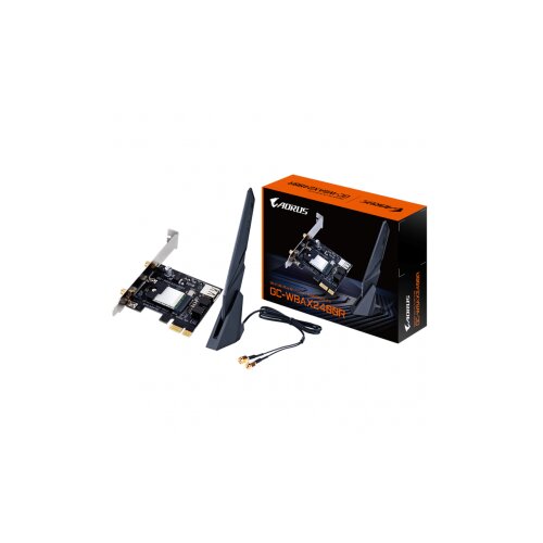 Gigabyte WIFI WBAX2400R6GHz, UL lat; 2400Mbpsup to160MHz-5/6GHz; BL5.3; PCIe Cijene