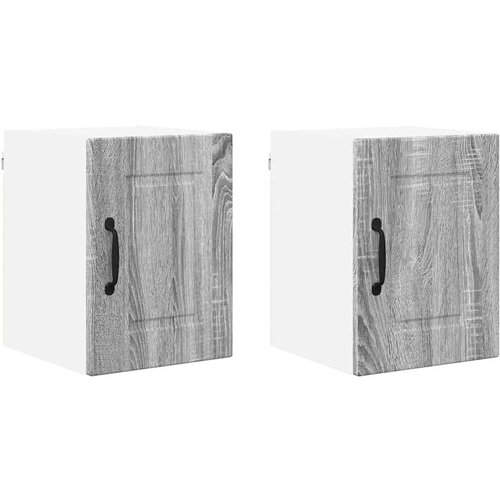  Zidni kuhinjski ormarić Zidne 2 pcs Siva Sonoma 30 x 31 x 40 cm Slike