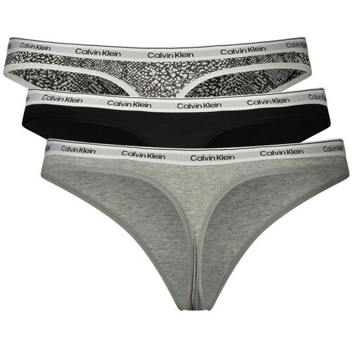 Calvin Klein ženske tange tropak crne, sive i s uzorkom Slike