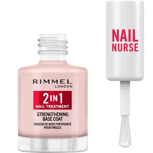 Rimmel London Nail Nurse 2-in-1 podlaga za lak z učvrstitvenim učinkom 12 ml Slike