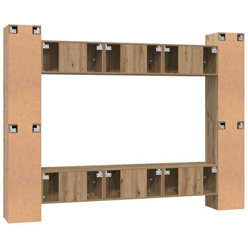  Set TV komoda Zidne 10 pcs hrast artisan 30.5 x 30 x 90 cm Slike