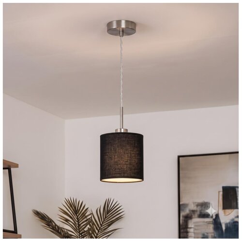 Brilagi LED luster na sajli NUBILA 1xE27/60W/230V, prečnik 14 cm, crna Cene