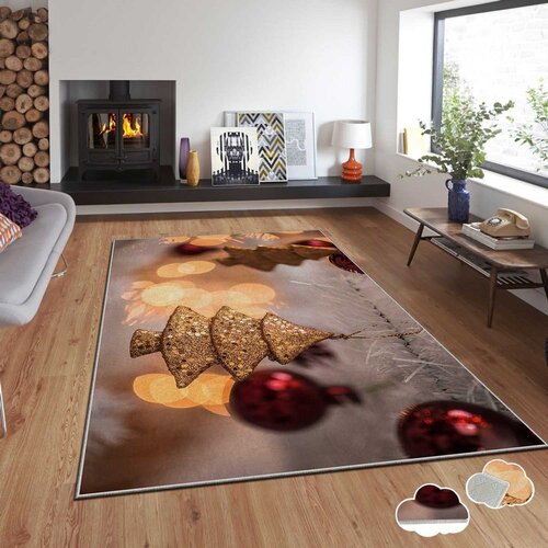 Conceptum Hypnose Tepih sa novogodišnjim motivima Asr-Crpt-30, Pravougaoni, 100 x 140 cm, Šareni Cene
