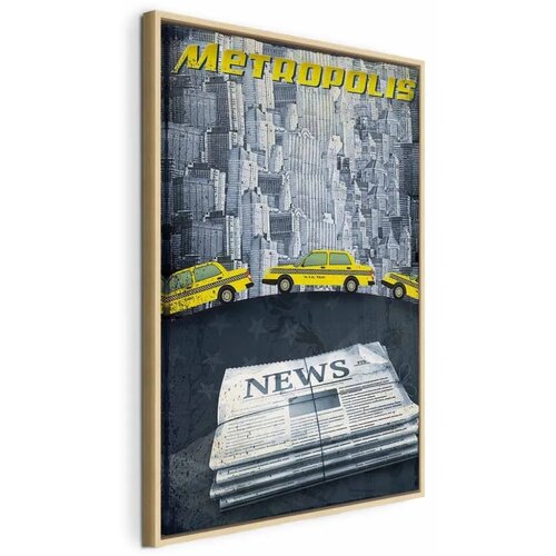  Slika - Metropolis (1 Part) Vertical 60x90 U prirodnom drvenom okviru Cijene
