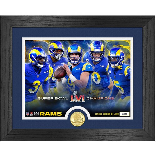 The Highland Mint los angeles rams super bowl lvi champions team force photo mint fotografija v okvirju Cene