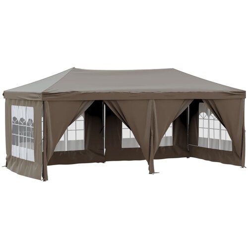 VidaXL Zložljiv vrtni &amp;scaron;otor s stranicami taupe 3x6 m, (20703290) Slike