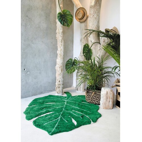 Lorena Canals Tamno zeleni periv/ručno rađen pamučan dječji tepih 120x180 cm Monstera Leaf – Cene
